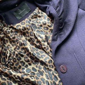 Tahari wool blend coat with oversized collar